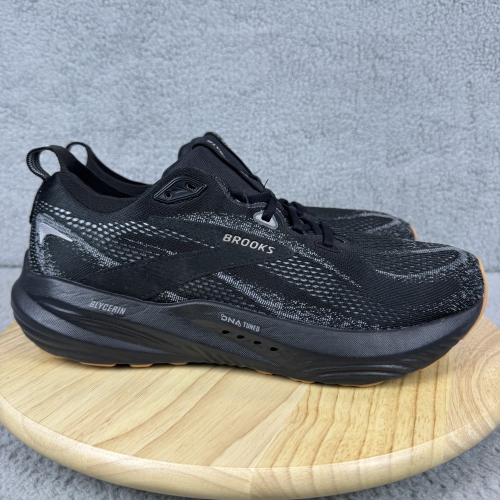 Brooks Glycerin 22 Mens Size 11.5 Black Running Sneakers Shoe Support Cushion